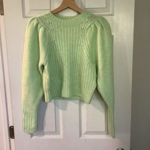 NWTTop shop greenSweater xsKnit puffed sleeves